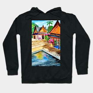 Amanpuri, Aman Hotels in watercolor Hoodie